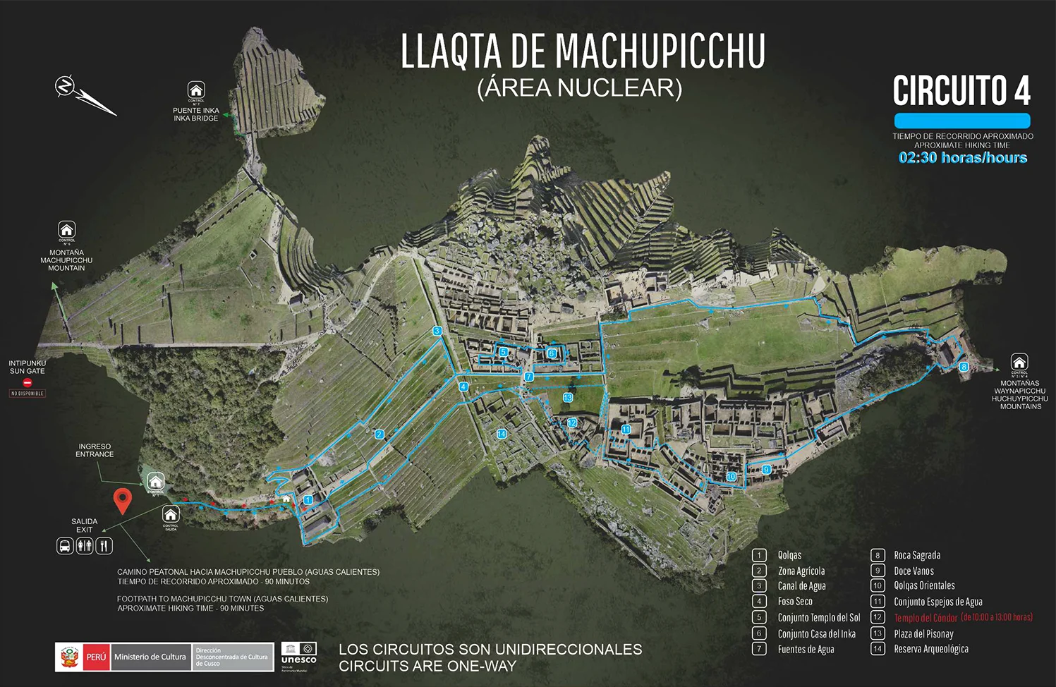Circuito 4 en Machu Piccchu - Guia a la Montaña Huayna Picchu