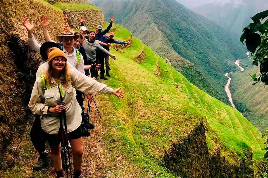 View of Initipata terraces and the Urubamba river during the Inca Trail | TreXperience