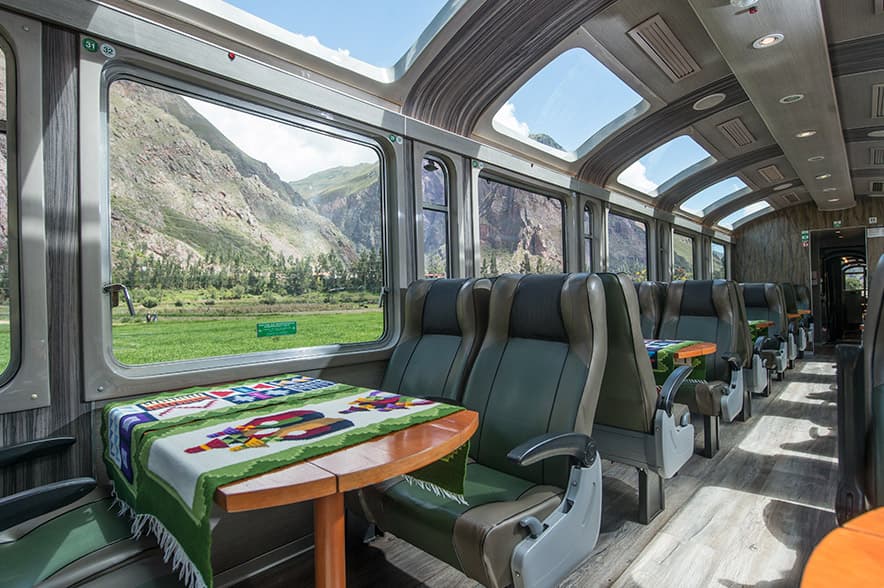 Vistadome panoramic train - Sacred Valley + Machu Picchu tour