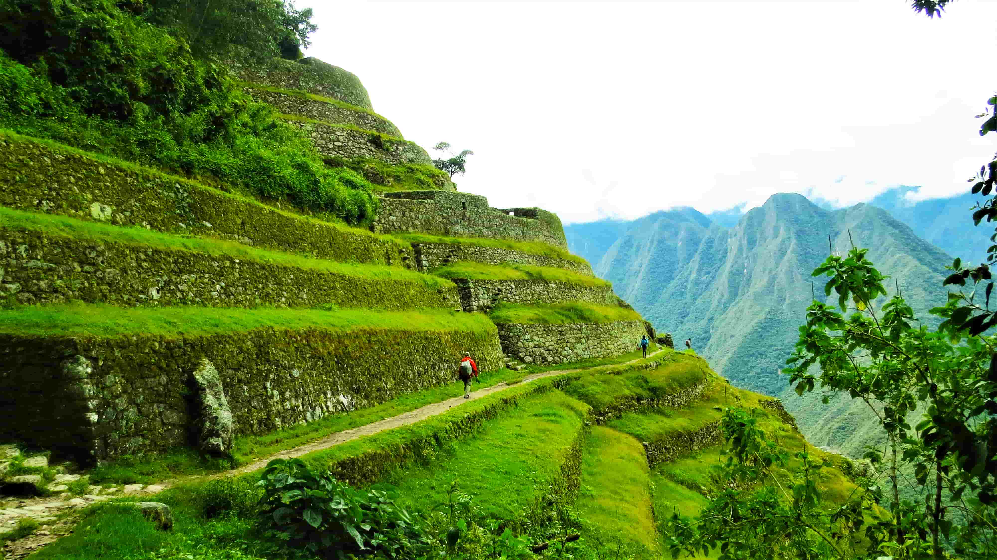 Intipata terraces in the Classic 4-day Inca Trail Trexperience Peru