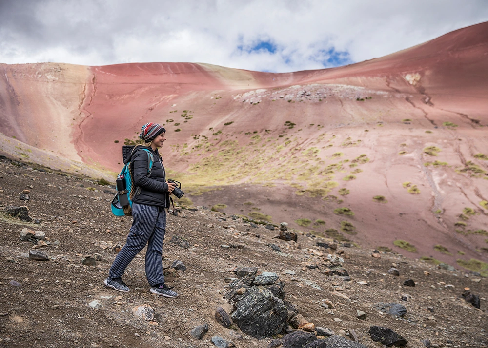 Hiking at Rainbow Mountain 