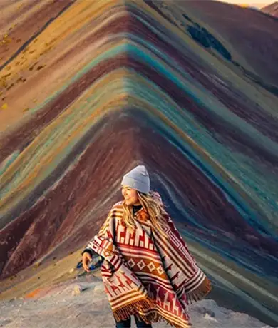 View of Rainbow Mountain and Red Valley - TreXperience Peru