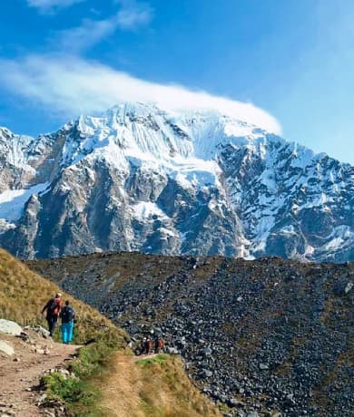 Hikers at Salkantay Inca Trail expedition