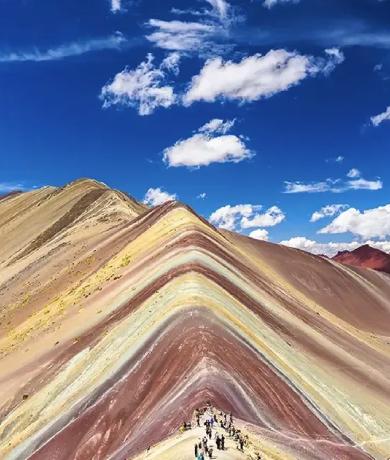 View of Rainbow Mountain and Red Valley - TreXperience Peru