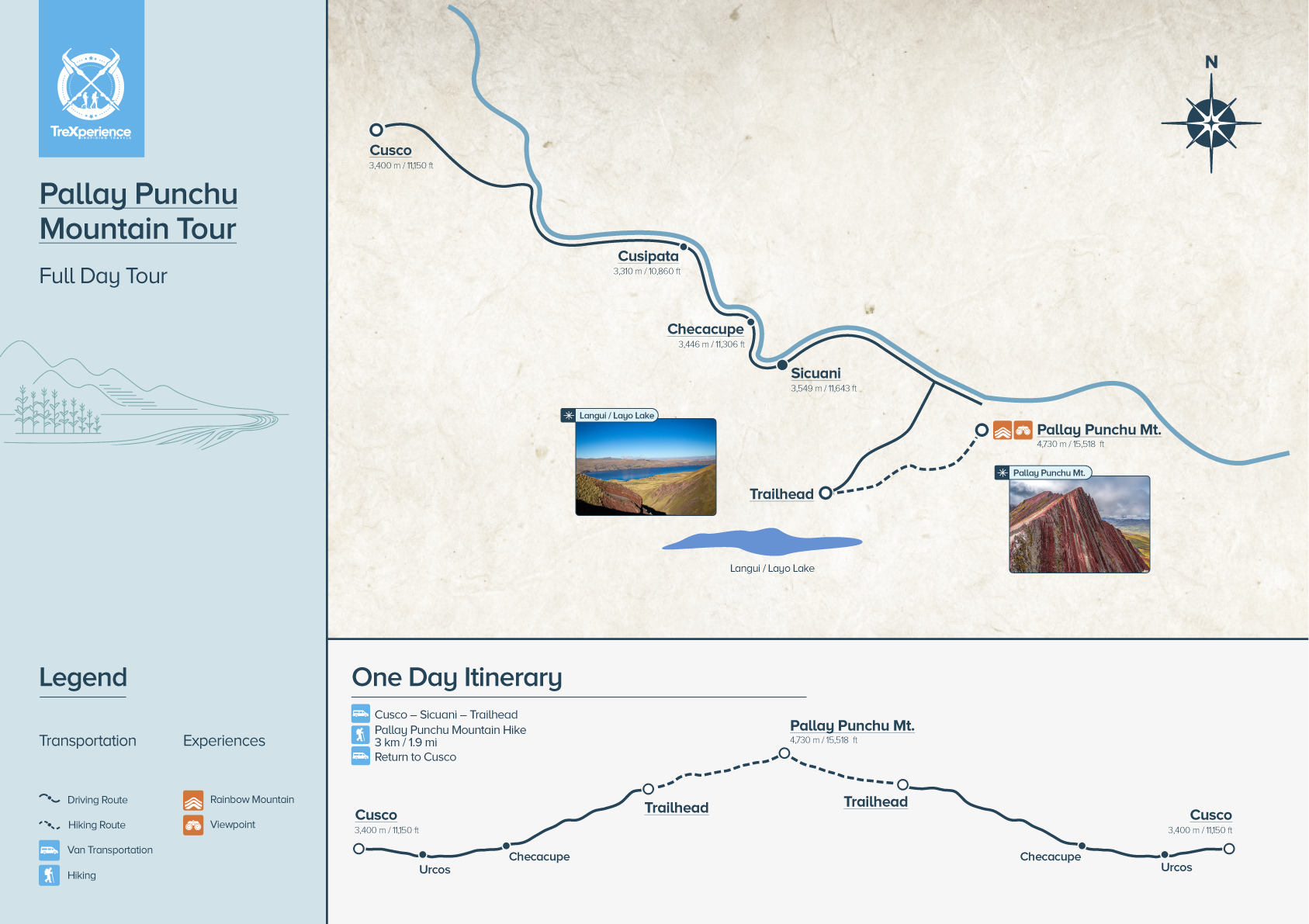 Map of Pallay Punchu full day trip Map of Pallay Punchu full day trip | TreXperience