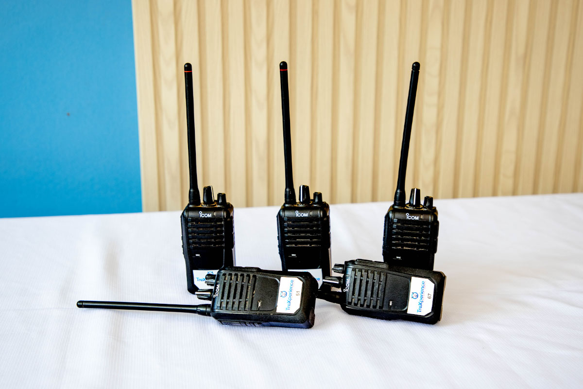 Portable radios with long antennas Three black portable radios with long antennas | TreXperience