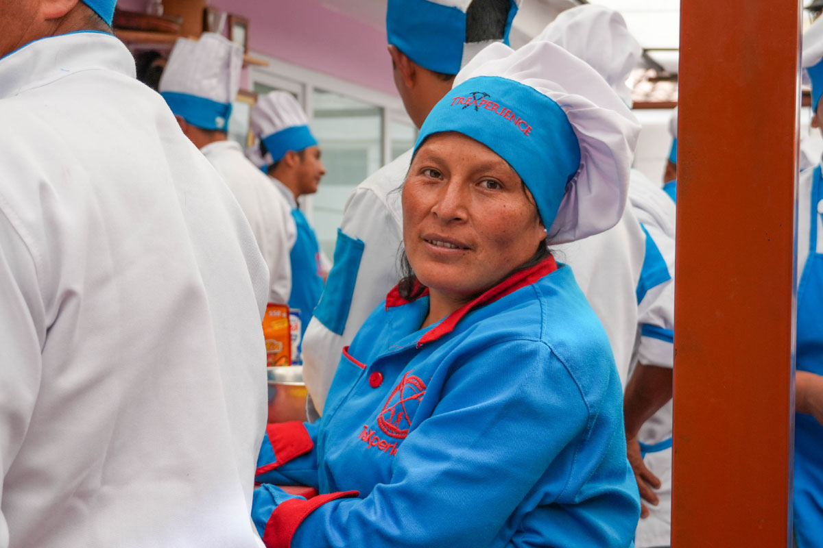 TreXperience Female chef in the chef training course TreXperience Female chef in the chef training course
