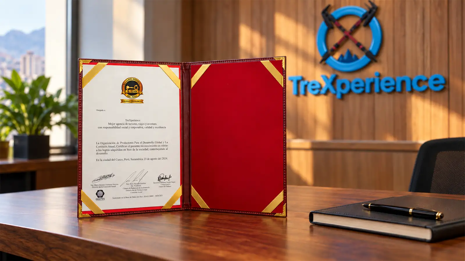 La Llave Dorada del Exito over a desk | TreXperience