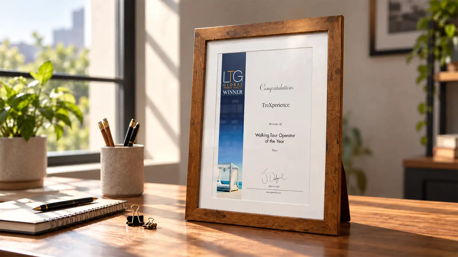 Ltg 2025 certification of the TreXperience prize