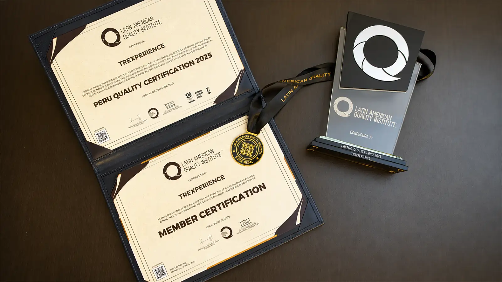 Premio y certificado LAQI 2025 para TreXperience Premio y certificado LAQI 2025 para TreXperience