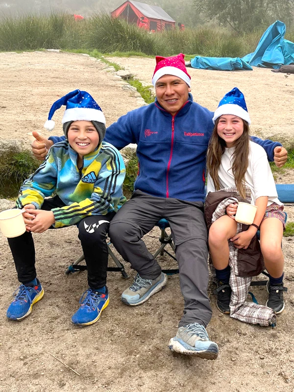 Christmas Day trek along the Inca Trail toward Machu Picchu