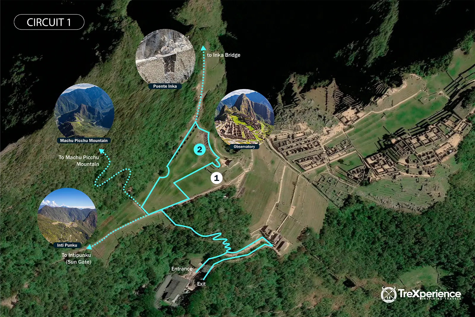 Circuit 1 in Machu Picchu - Machu Picchu Mountain Guide | TreXperience