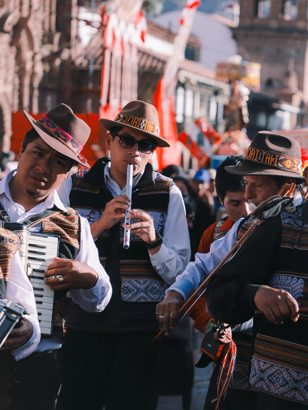 Traditional musicians accompanying the Corpus Christi procession in Cusco | TreXperience