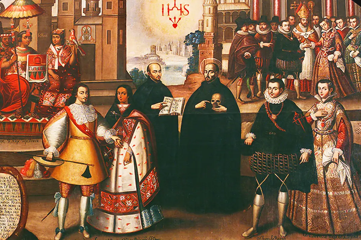 The Marriage of Martín García de Loyola and Beatriz Clara Coya Painting of The Marriage of Martín García de Loyola and Beatriz Clara Coya