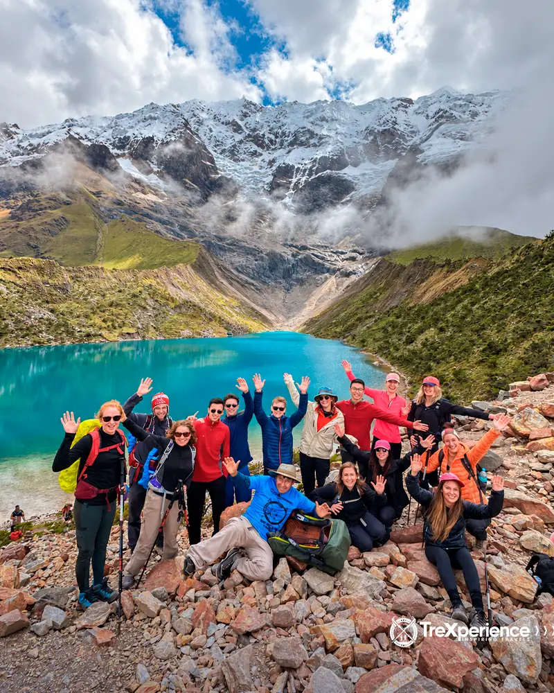 The Humantay lake on the slopes of Salkantay mountain Group excursion by Humantay Lake