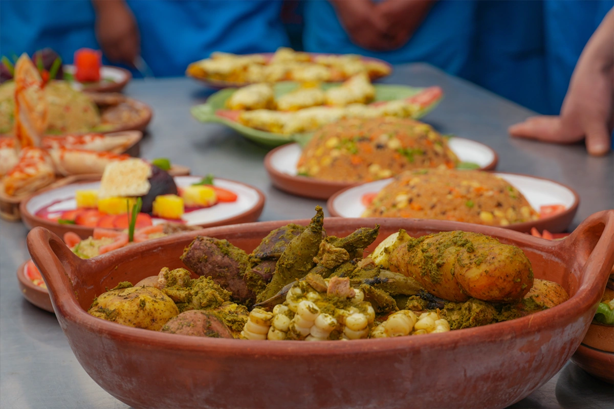 Pachamanca at Peruvian cuisine training session 