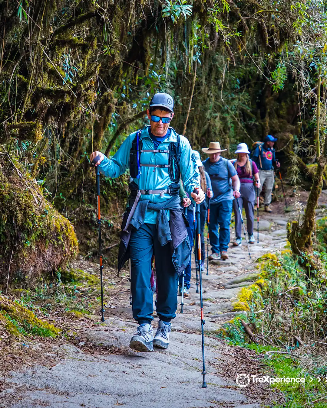 Personas haciendo trekking en el Camino Inca | TreXperience