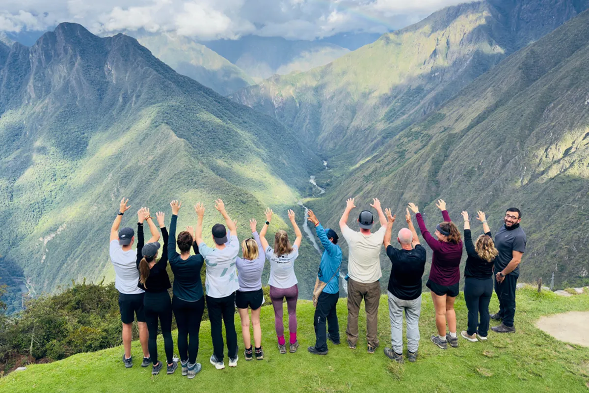 Inca trail on October view from Intipata