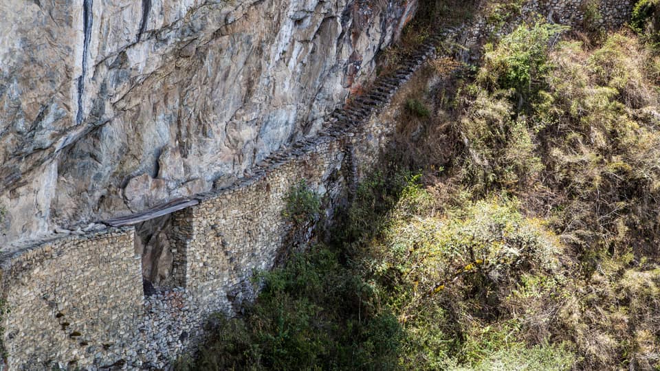 Inca Bridge in Machu Picchu