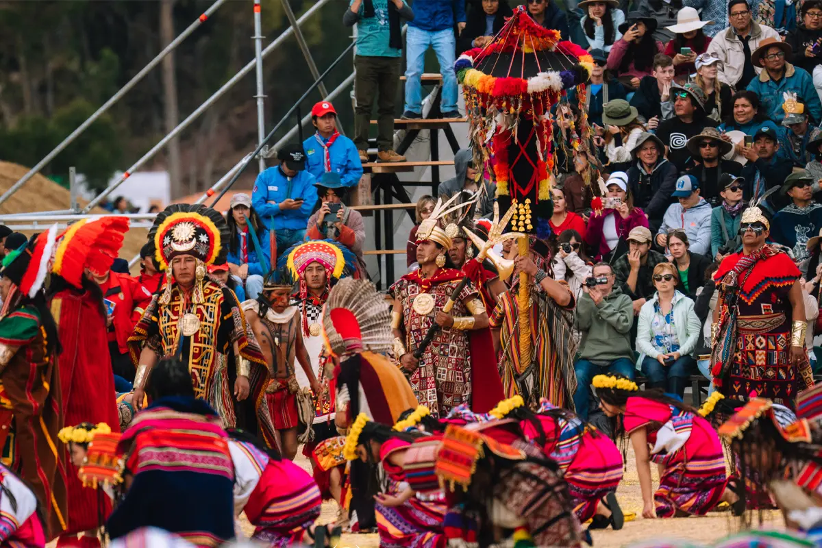 Inti Raymi Seats in Cusco Tourists watching the show from the Inti Raymi seats in Cusco | TreXperience