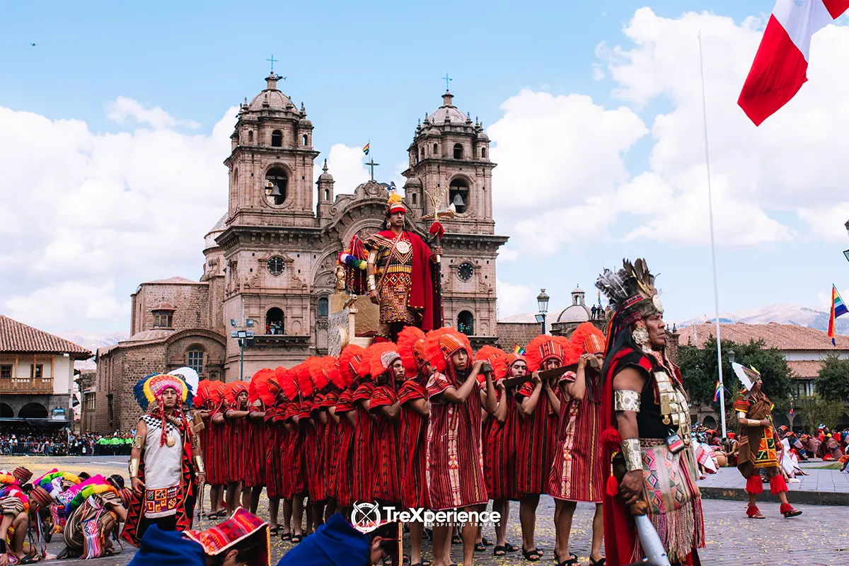 The Inca in the inty raymi festival