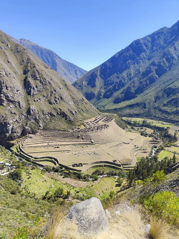 Llactapata Archeaological site part of the Inca Trail to Machu Picchu