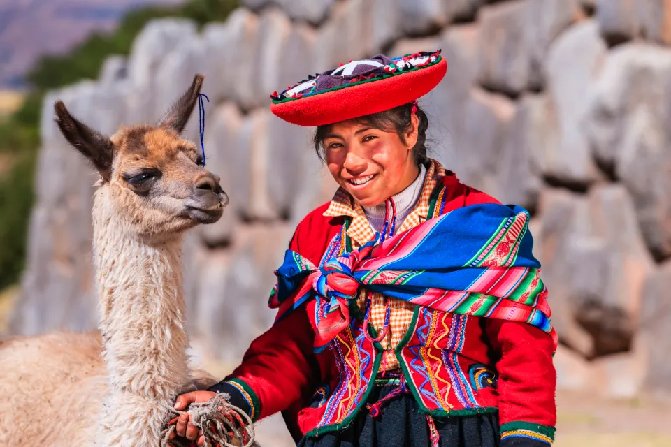 A llama in Saqsayhuaman | TreXperience