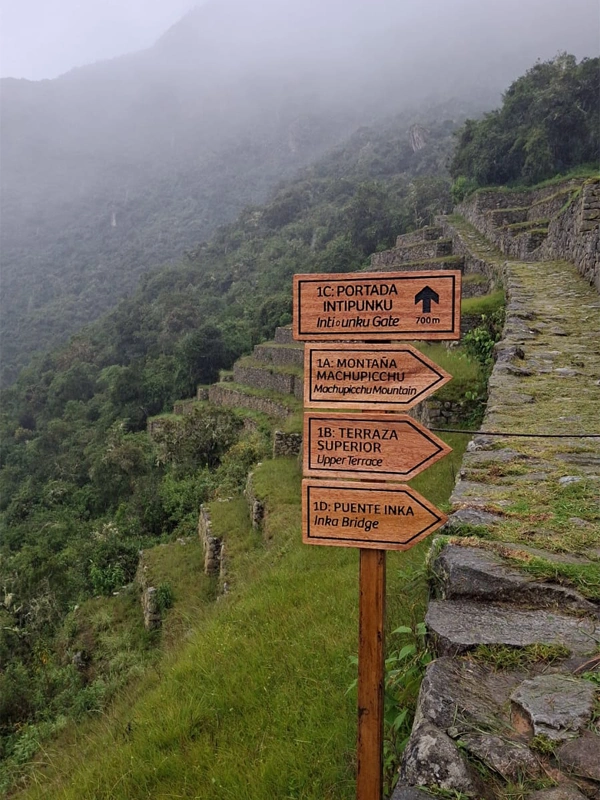 Intipunku route tourist signage | TreXperience