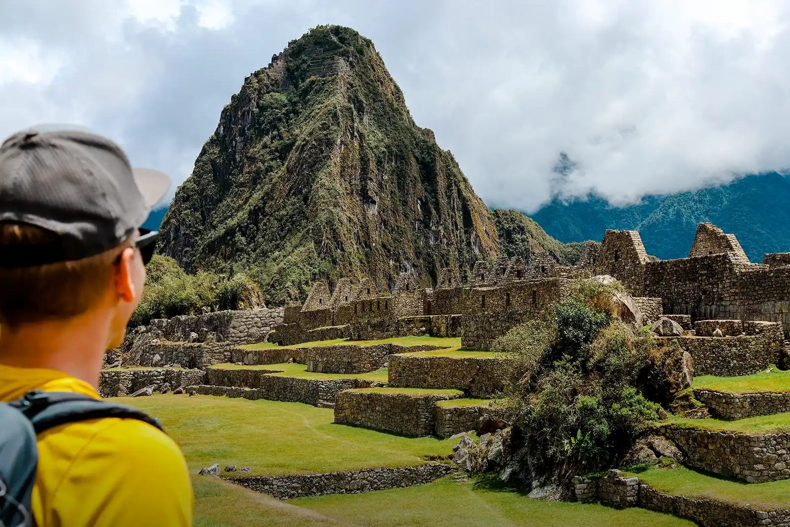 Tourist looking at Machu Picchu during the Salkantay Trek | TreXperience