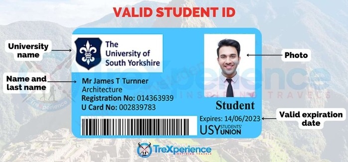 Machu Picchu Valid student ID