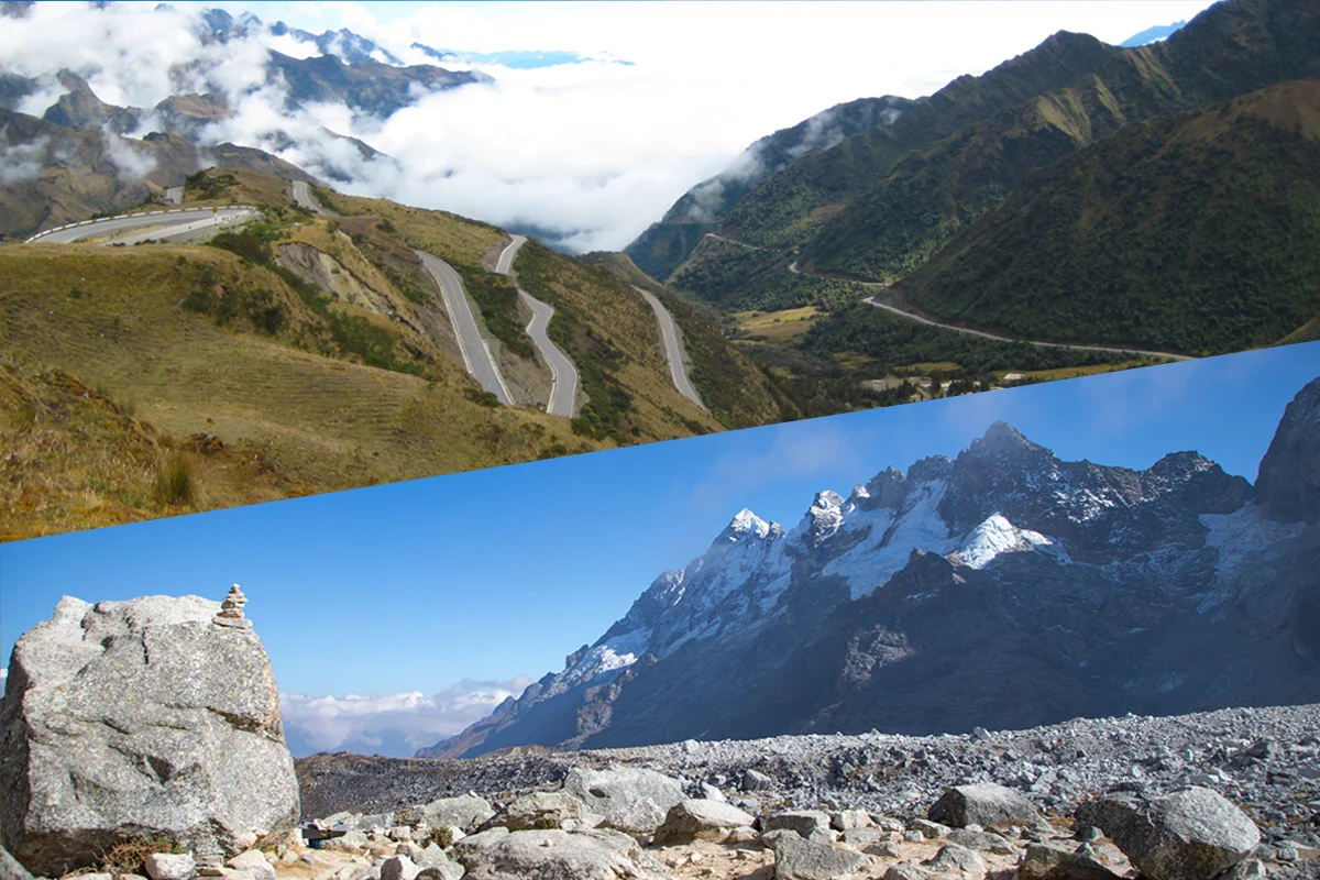 Mountain pass Inca Jungle vs Salkantay trail Malaga Pass and Salkantay Pass comparison | TreXperience