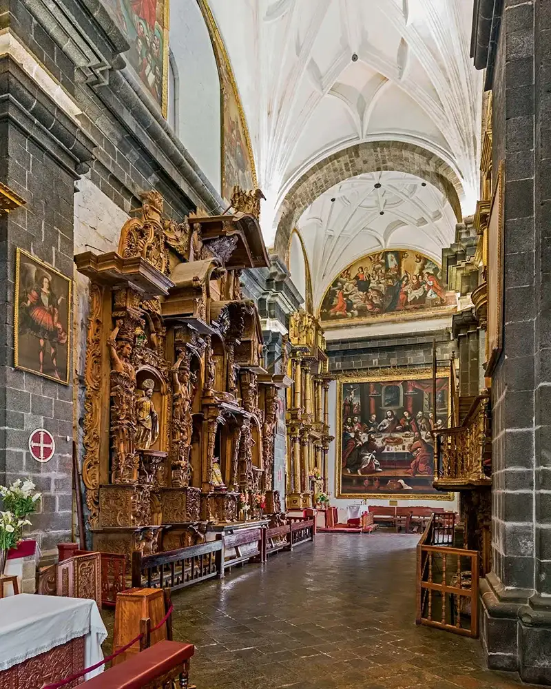 Old central nave of Cusco Cathedral