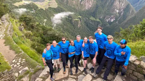 View of the Sun Gate at Machu Picchu