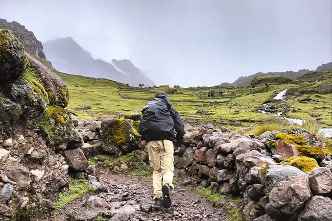 Hiker in lares trek | Lares Trek