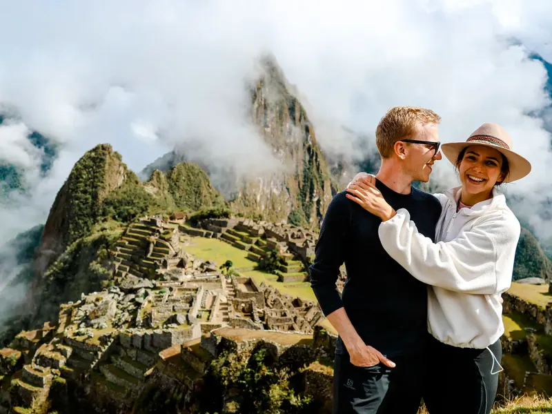 Couple at Machu Picchu - Luxury Machu Picchu Tours | TreXperience