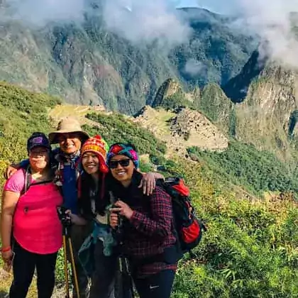 Llegando a Machu Picchu despues Camino Inca Extremo 5 dias