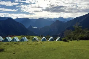 Camping Llactapata con vistas a Machu Picchu