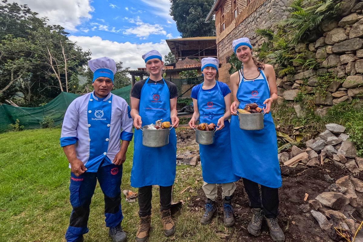 Pachamanca in the Salkantay luxury tour