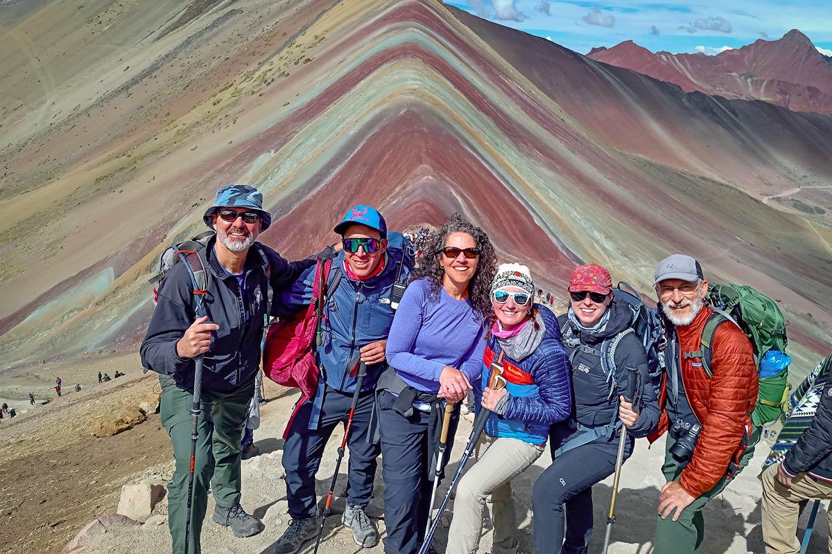 Group of tourists in the Vinicunca Rainbow Mountain | TreXperience