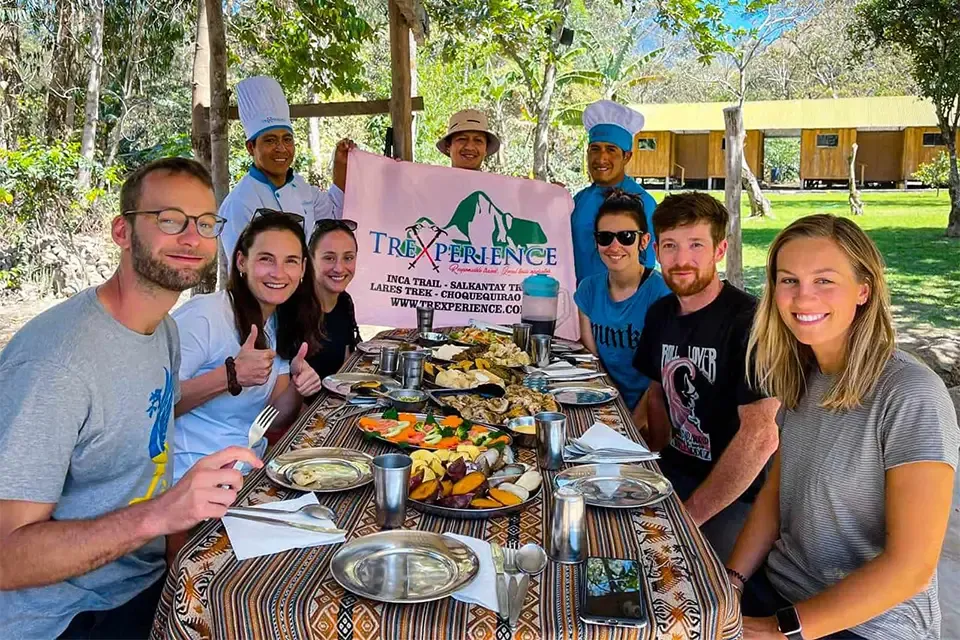 lunch time ultimate salkantay trek | TreXperience