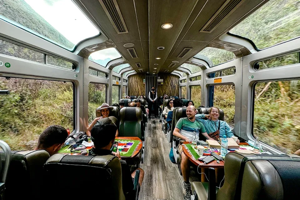 Vistadome Panoramic Train back from the Inca Trail Private Tour