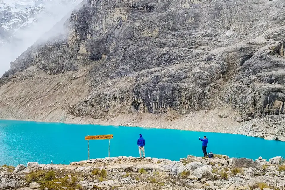 Salkantay and Humantay lake hike: mountain view of Salkantay