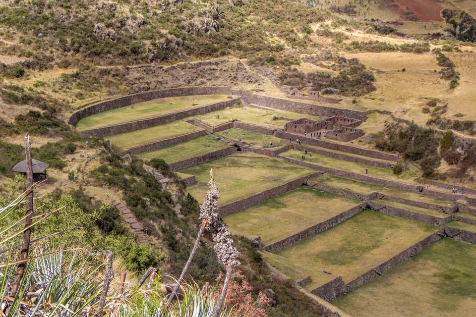 Drone of Tipon Terraces Cusco