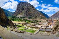 Vistas del pueblo de Ollantaytambo en el Valle Sagrado de los Incas