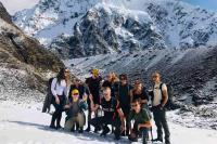 Campsite views during the 4-day Salkantay Trek to Machu Picchu