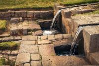 Water fountains in Tipon Archaeological site in Cusco South Valley