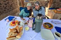 First class breakfast during the luxury Salkantay tour | TreXperience