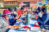 Exclusive picnic breakfast during the premium Rainbow Mountain Peru tour | TreXperience