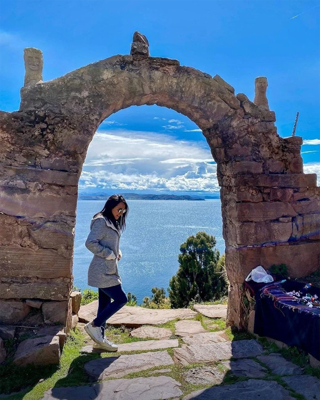 Taquile Island gate overlooking Titicaca Lake | TreXperience