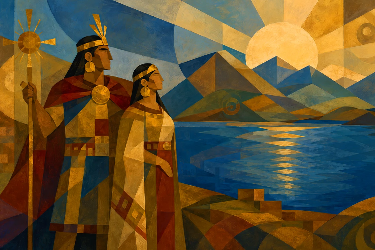 Myth of Titicaca Manco Capac and Mama Ocllo Image of the legend of Titicaca Manco Capac and Mama Ocllo | TreXperience